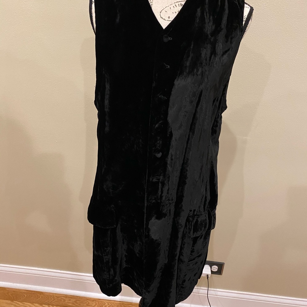 Vintage Ralph Lauren Country Black Velvet Tunic vest